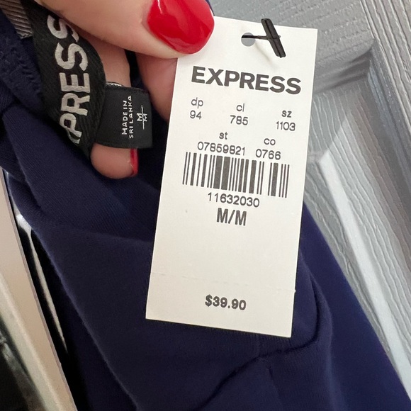 Express halter backless sundress, navy blue, Medium - Picture 5 of 6